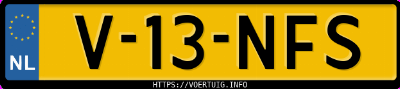 Kenteken afbeelding van V13NFS,  Kg Mobility Musso Ev